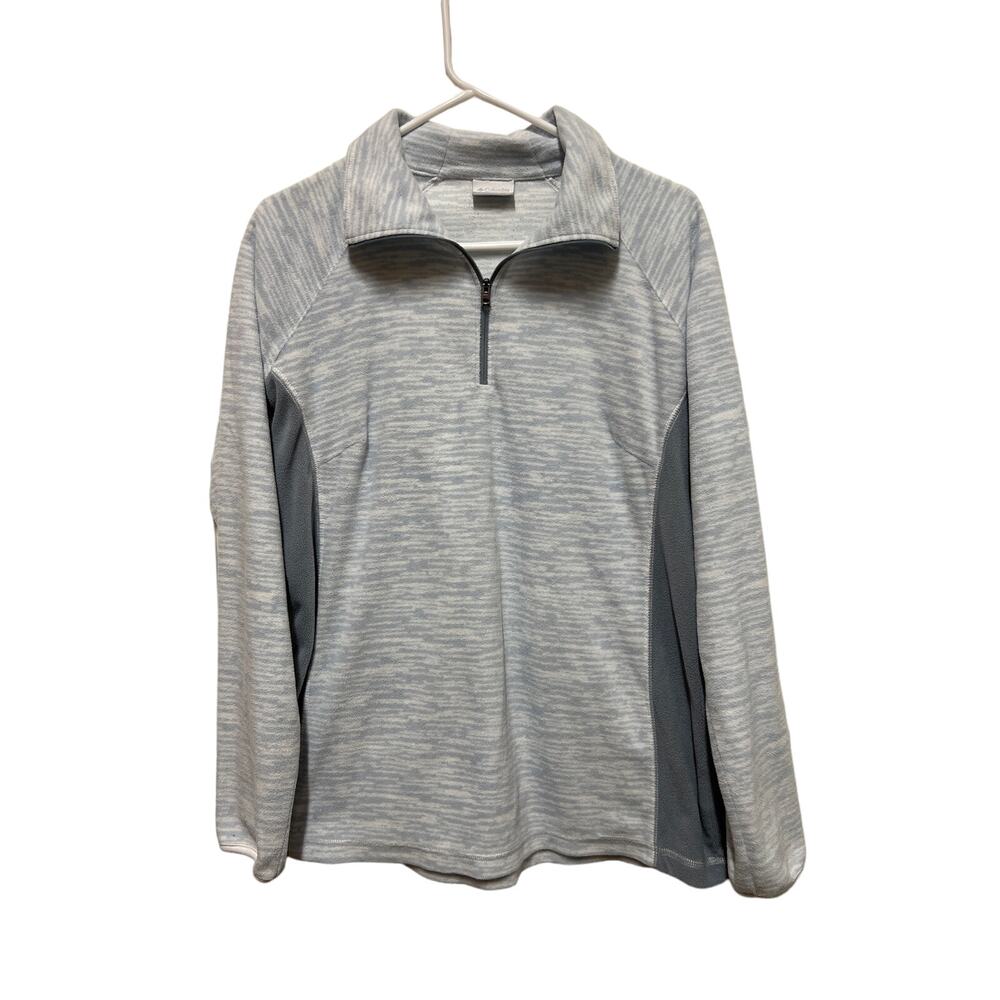 Columbia Half Zip Fleece sweatshirt blue/gray Womens XL